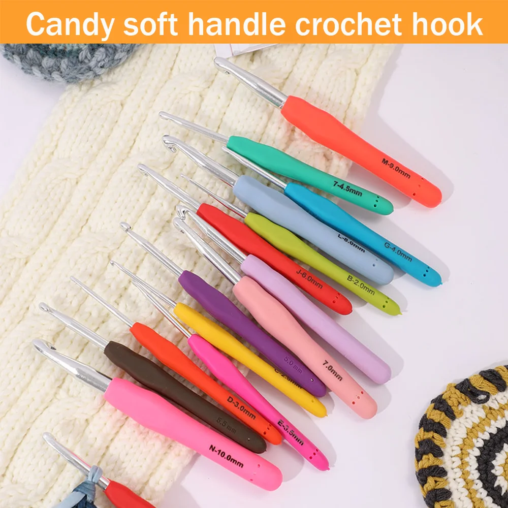 Aluminum Crochet Hook Set for DIY Crafts and Knitting Projects