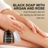 Black Beldi Soap with Argan and Rose Moisturizing Purifying Deep Cleansing Softening Body Scrub Dead Skin Remover Acne Skin Care 2