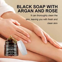 Black Beldi Soap with Argan and Rose Moisturizing Purifying Deep Cleansing Softening Body Scrub Dead Skin Remover Acne Skin Care 2