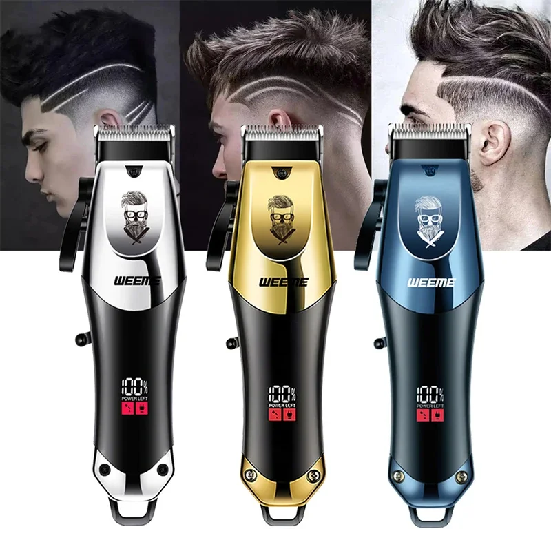 Vintage T9 Machine Electric Professional Hair Clippers Beard Clipper Rechargeable Men's Shaver Hair Trimmer Kit Boyfriend Gift