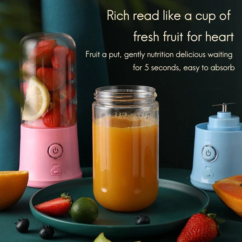 Portable Mini Electric Juicer Orange Juier Fruit Juicer Lemon Squeezer Glass Blender Smoothies Nutribullet Food 4