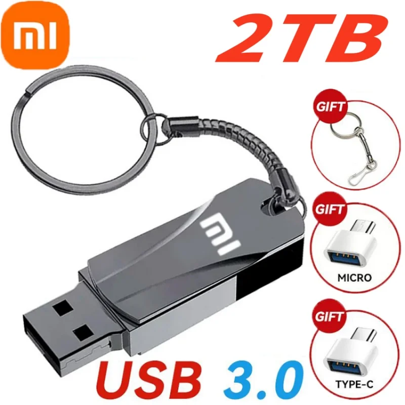 

Металлический флэш-накопитель Xiaomi U Disk Usb 3,0, высокоскоростная передача файлов, флэш-накопитель большой емкости, водонепроницаемый компьютер, 1 ТБ