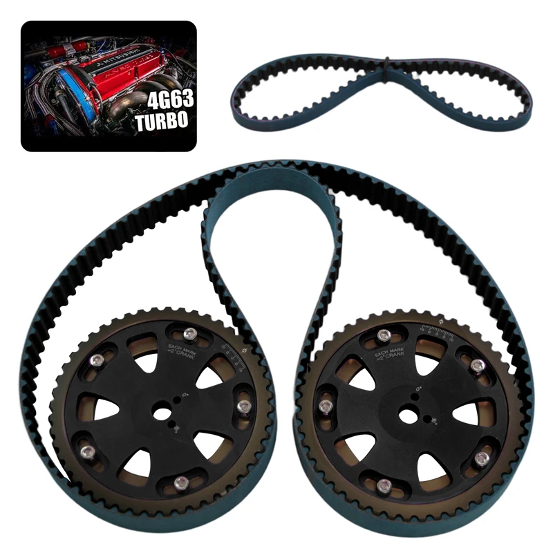 Racing Timing Belt+Balance+Cam Gear For Mitsubishi Lancer EVO 1-9 Eclipse Galant
