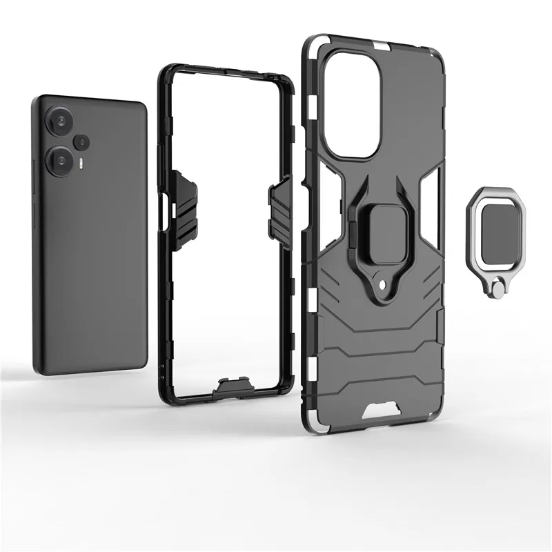 For Xiaomi Poco F5 Case Cover Poco X6 Pro C65 F5 X5 C50 M5 M5S X4 GT F4 M4  M3 F3 C40 Ring Holder Bumper Phone Cases Poco F5 Pro