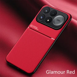 Rugged Non - Slip Protective Case with Magnetic Suction Holder for Poco F9 Pro (Red)