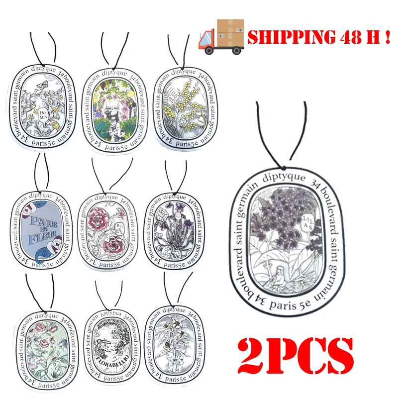 

2 Pcs Car Fragrance Car Solid Aromatherapy Car Aromatherapy Card Pendant Car Air Purifying Perfume Fragrance