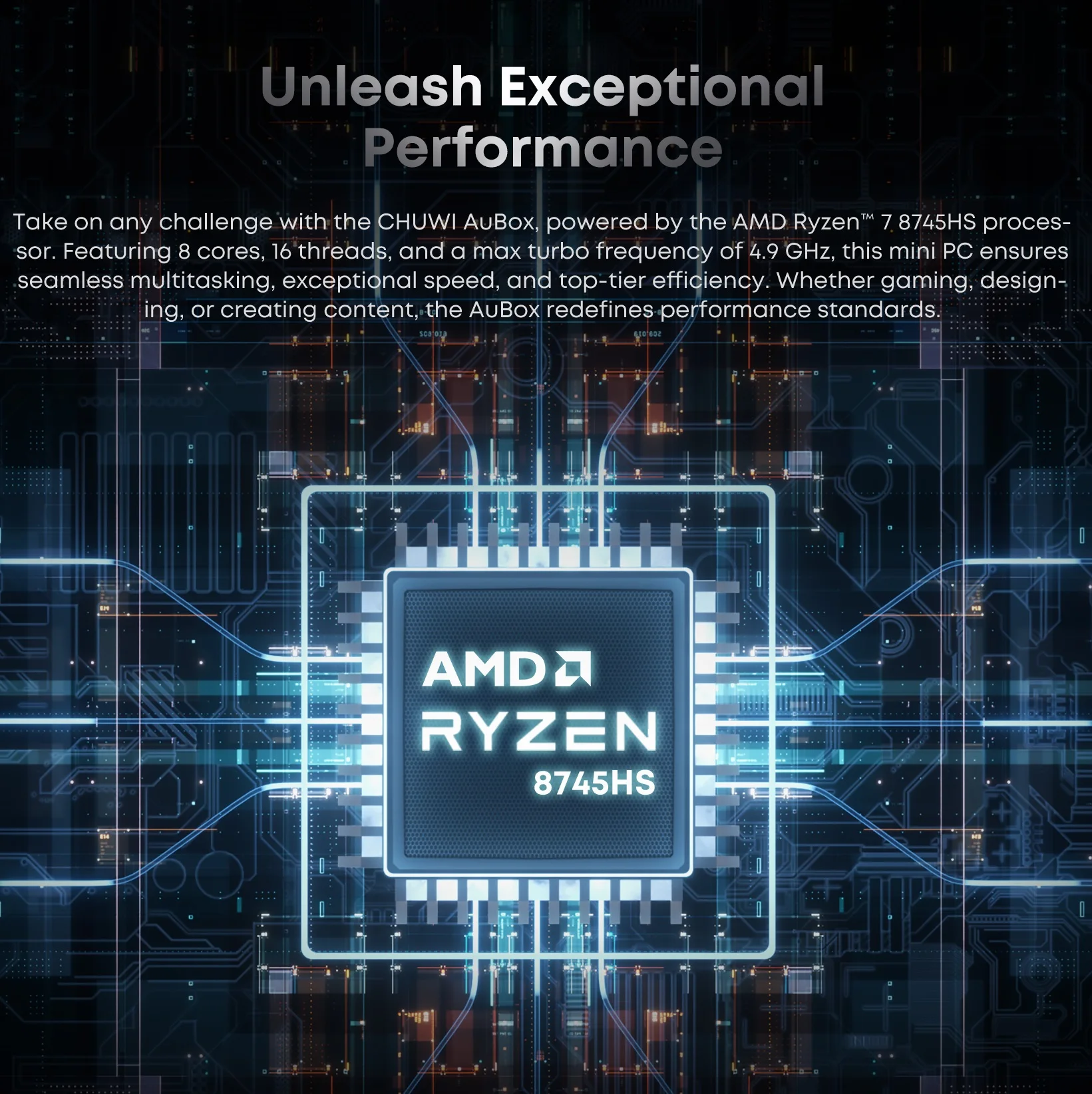 透けちゃん【ミニPC】AuBox Ryzen 7 8745HS 32GB AuBox AMD Ryzen™ 7 8745HS – CHUWI Global Store