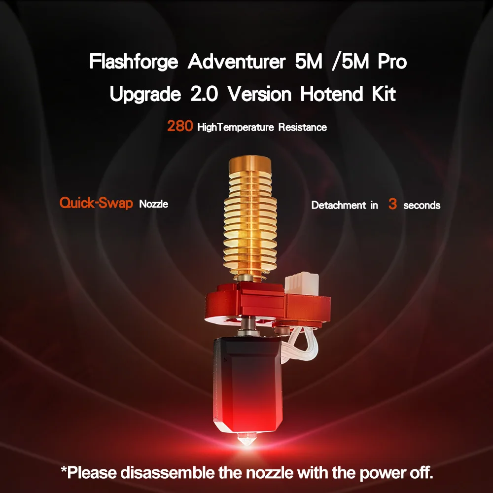 24V 48W Keramik Hotend Kit für Flashforge Adventurer 5M/5M Pro