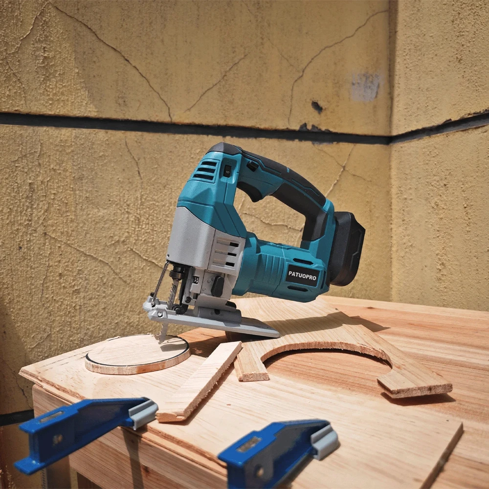 18V Heavy-Duty Brushless Cordless Jig Saw Electric Jigsaw 6-Speed 4-Position Orbital Setting fit Makita 18v Battery(No Battery) 4