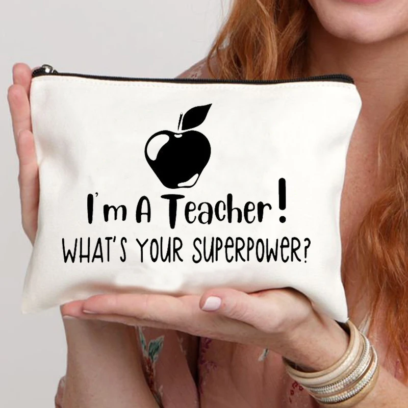 lipstick bag Travel Makeup Bag Makeup Bag BagsWomen School Teacher Gift Cosmetic Bag pouch wallet Portable Organizer Pouch Bag 5