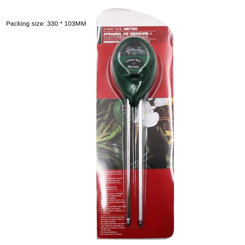 3 In 1 Soil PH Sunlight PH Meter Tester Garden Soil Moisture Sensor Flowers Meter Plants Acidity Humidity Monitor Detector