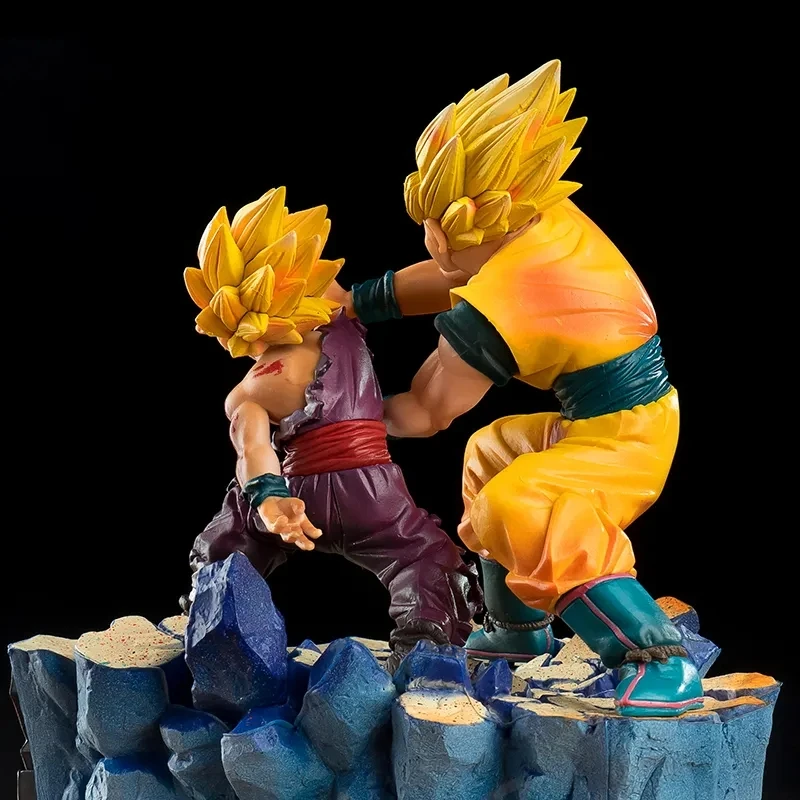 Anime Dragon Ball Z Figures Father and Son Shock Wave Son Goku Gohan Action Figure Doll Anime PVC Collection Burdock Model Toys