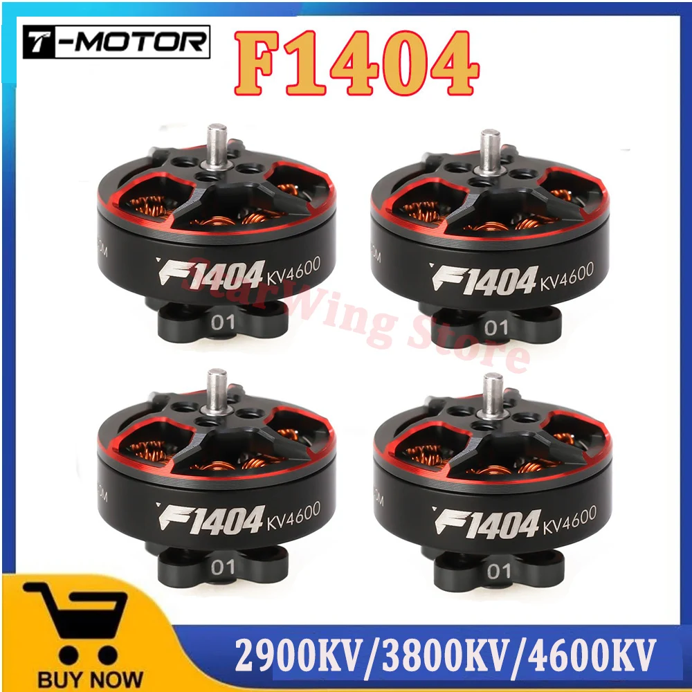 

T-MOTOR F1404 2900KV 4-6S 3800KV 4600KV 3-4S Brushless Motor 1.5mm Shaft for RC FPV 2.5-4inch Cinewhoop Racing Drones Parts