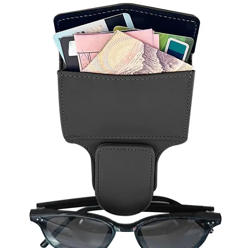 

Car Sun Visor Sunglasses Holder Clip Auto Sunglass Protective Box Portable Storage Holder Magnetic Closure Eye glass Accessories