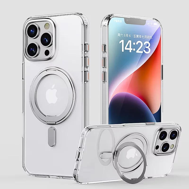 Keysion matt stoßfest 360 ° drehbar Magnet ring Stand hülle für iPhone 16 Pro Max Telefon Rückseite für 16 Pro Magsafe Fall