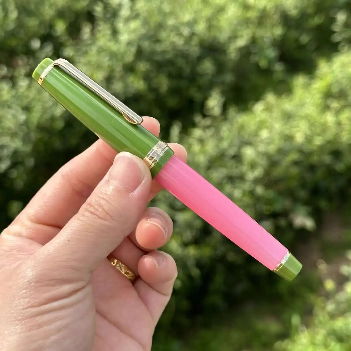 Jinhao 82 Lotus 미세하게 손으로 닦은 유리 팁 딥펜 0.5mm