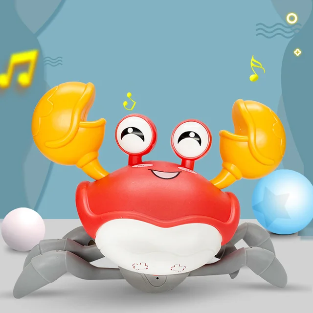  Crab Crawling S Baby With Interactive Musical Light Music Electric Animal Sensor Up Toddler Kids Walking Learning Model 1