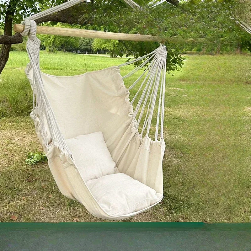 1pc Leisure Fabric Hammock Chair Outdoor Swing Chair Hammock Dormitory Anti Rollover With Storage Bag camping hammock outdoor hammock swing hammock swing chair
