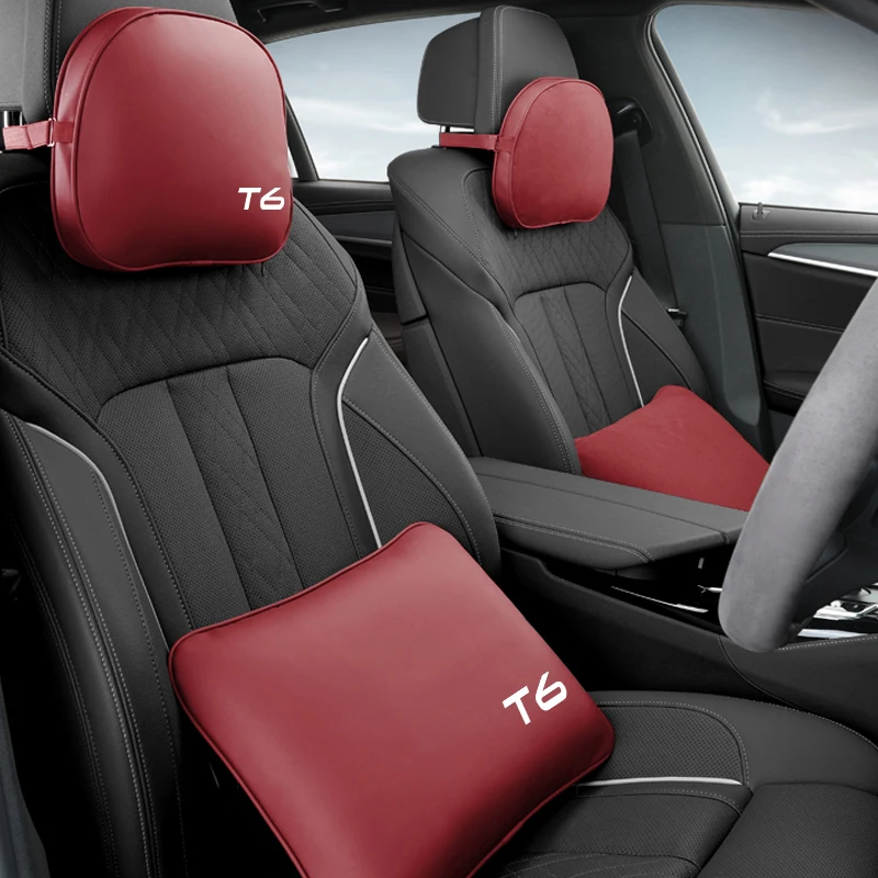 자동차 좌석 목 베개 메모리 코튼 요추 지지대, 볼보 T6 XC60 XC90 S60 V40 V50 V60 XC40 V70 V90 S90 S80 C30 S40 XV40 S70 X