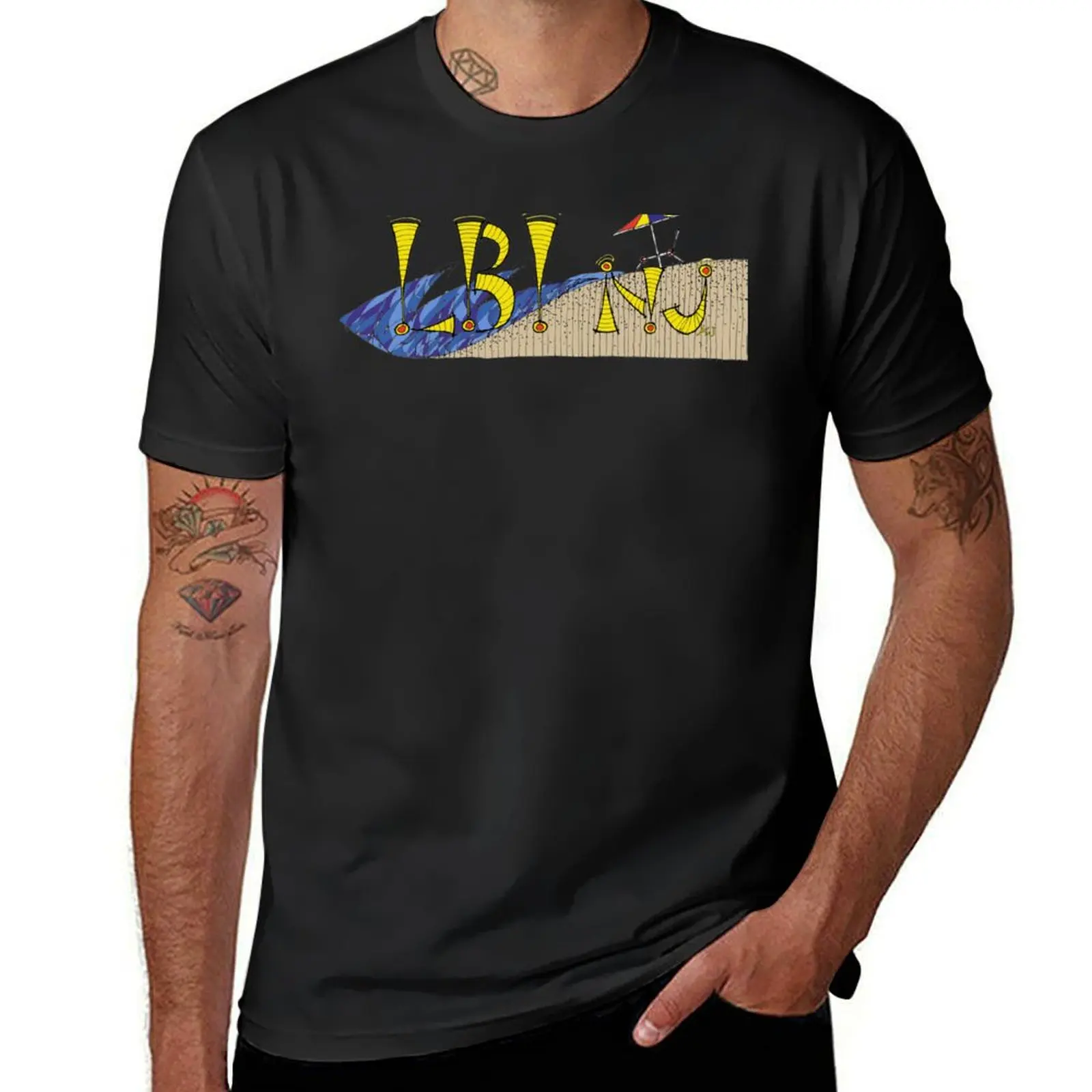 Long Beach Island LBI NJ 2 T-Shirt quick-drying plus sizes quick drying T-shirt men