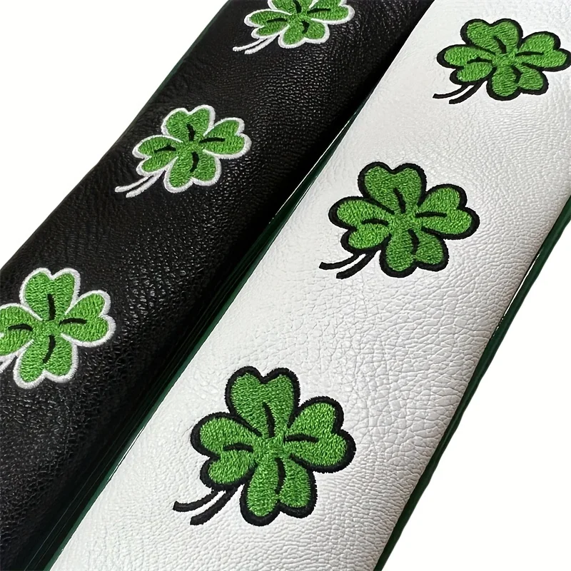 1pc Four Leaf Lucky Clover Design Golf Alignment Stick Cover, Golf Accessories 5