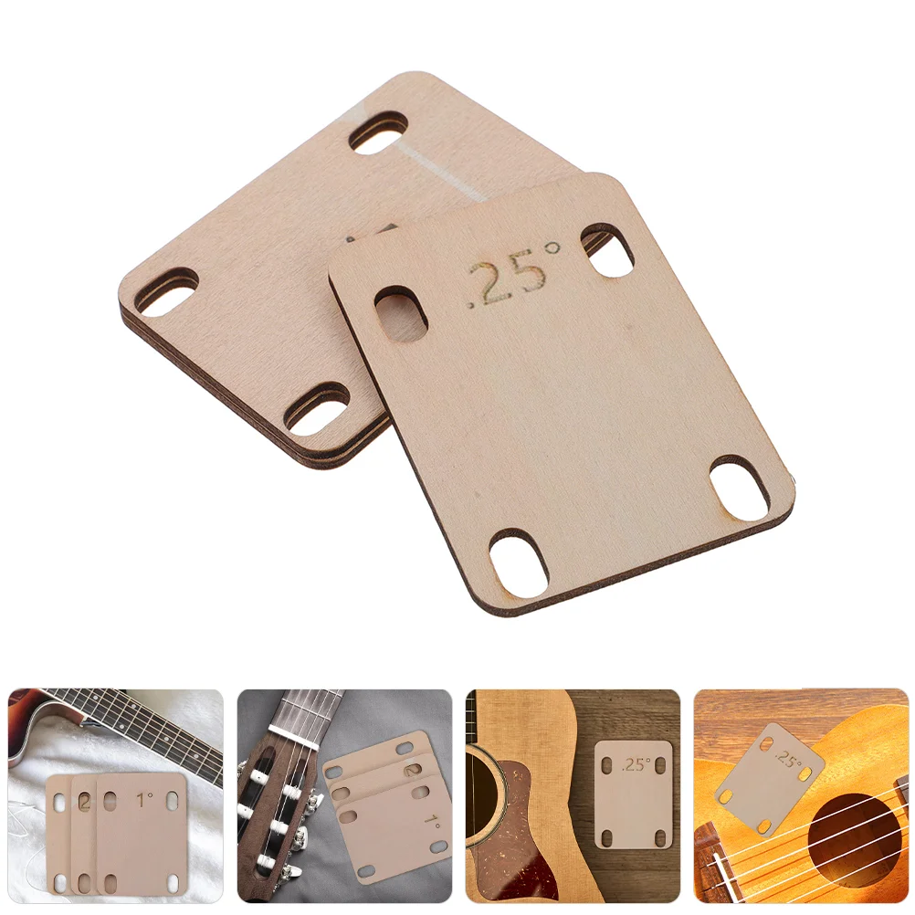 

Guitar Neck Thin Neck Plate Bolt-On Neck Protective Guitar Neck Spacers Wood Guitar Neck Gasket Inch Shaped Degree Guitar