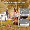 VEVOR 46/56 Inch Electric BBQ Rotisserie Grill Kit Automatic 52W Motor Height Adjustable Universal Roaster Stand 4