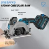 Brushless Circular Saw 6inch Cordless Electric Saw Adjustable Wood Cuttiing Machine Handheld Woodworking Saw for Makita Battery 2