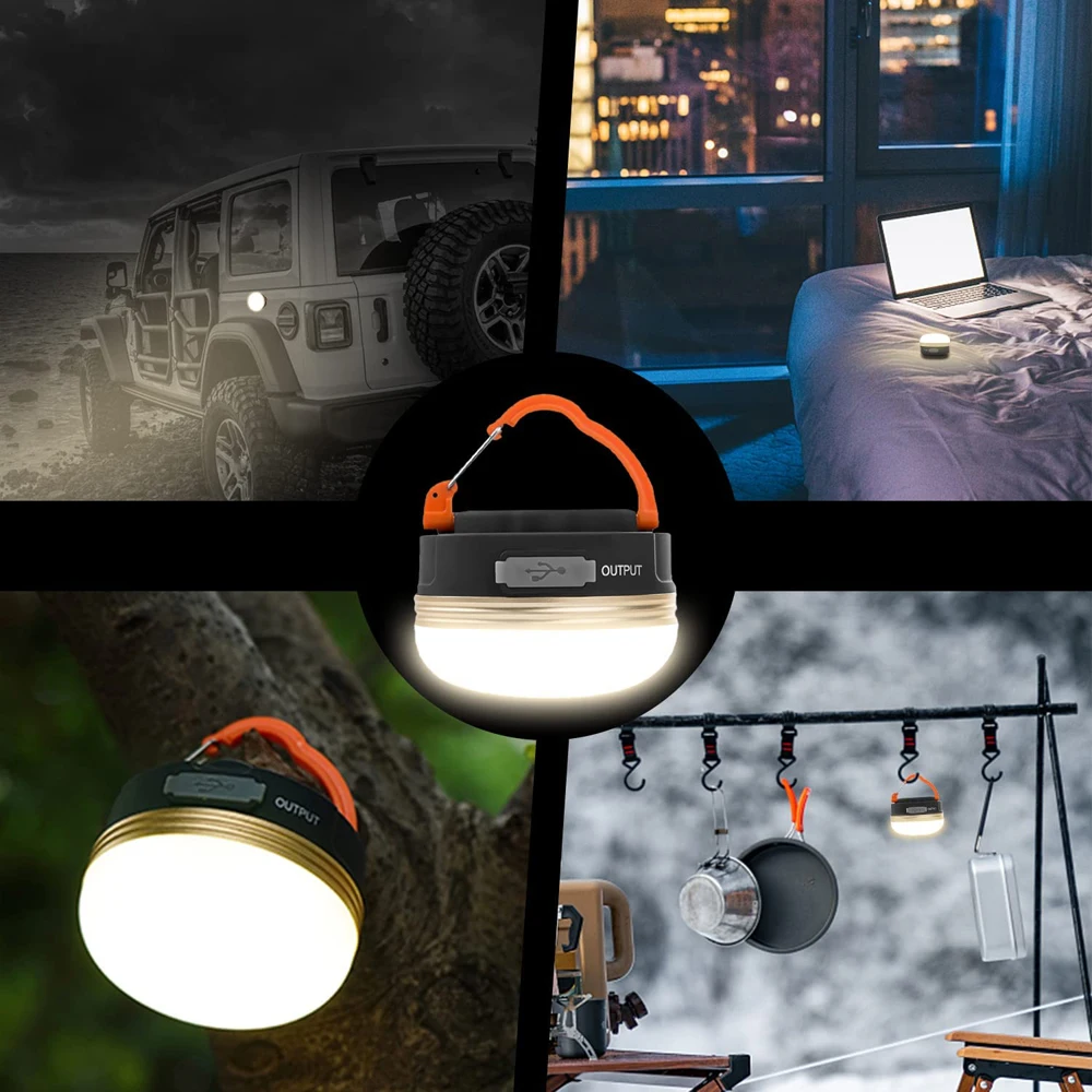 Lampada Da Campeggio LED LISAAVO Ricaricabile Con 2 Modalità Di Luce - Portatile E Impermeabile