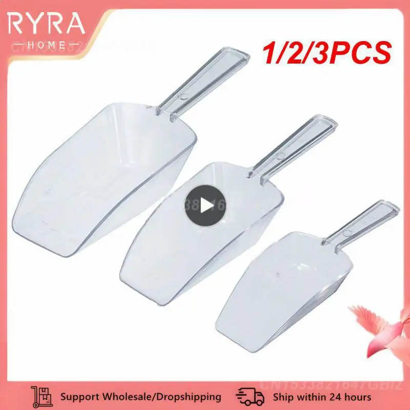 1/2/3Pcs Kitchen Cream Buffet Farina Mini Clear Ice Pale Cibo Candy Scoop Plastica
