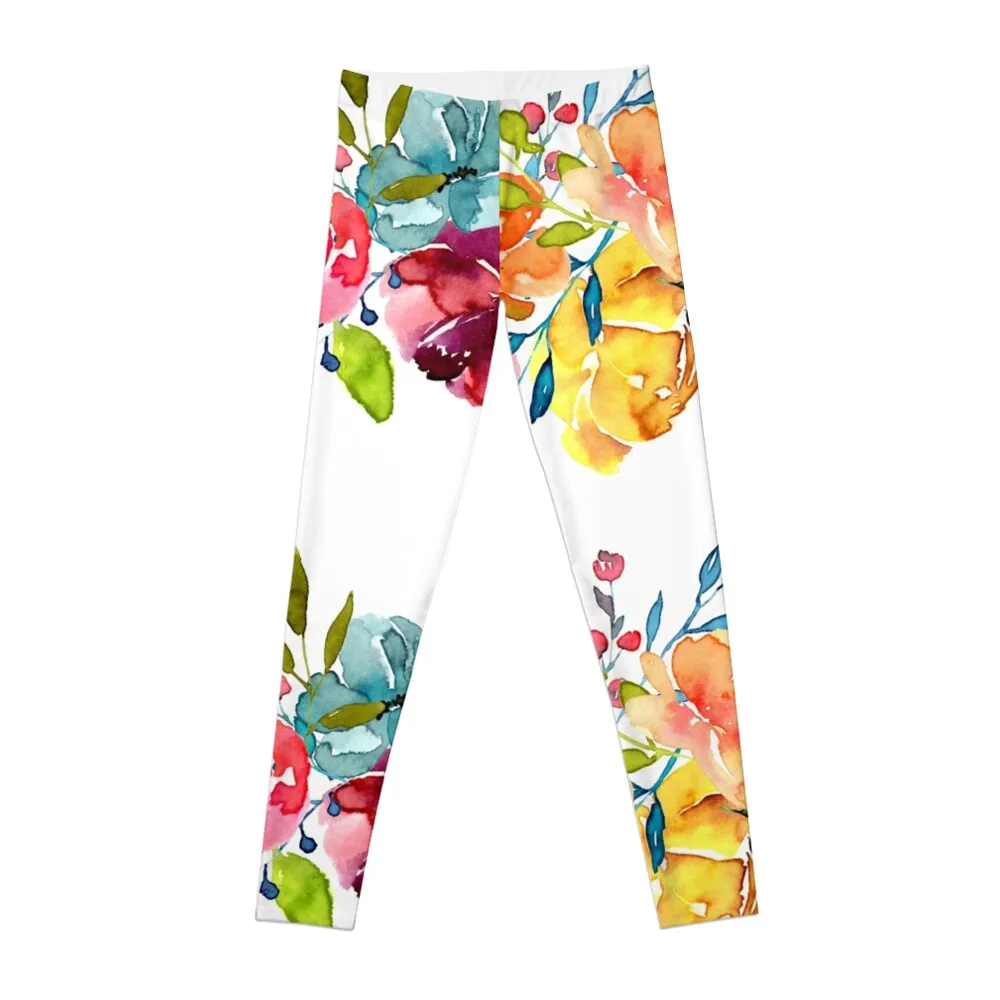 

Bright Flowers Summer Watercolor Peonies Leggings Women's trousers trousers Womens Leggings