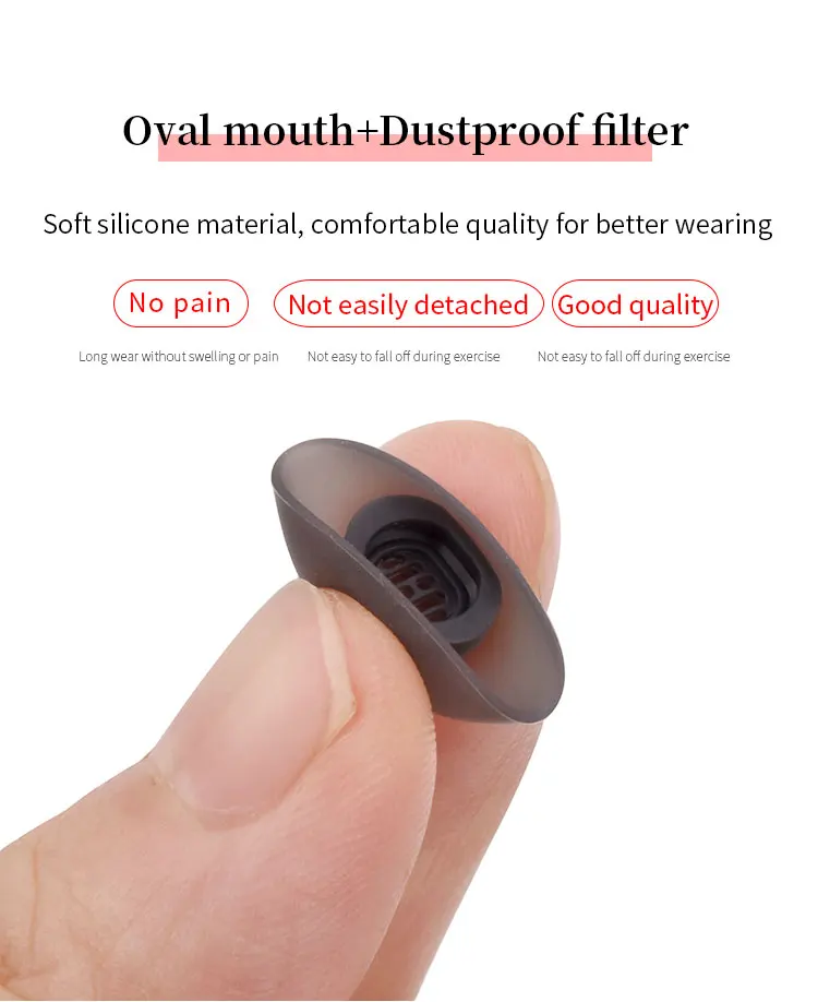 Silicone Ear Tips for Freebuds Pro2 Eartips Freebuds Pro 3 Ture Wireless Earbuds Tips Anti-Slip Dust Filter TWS Earplug