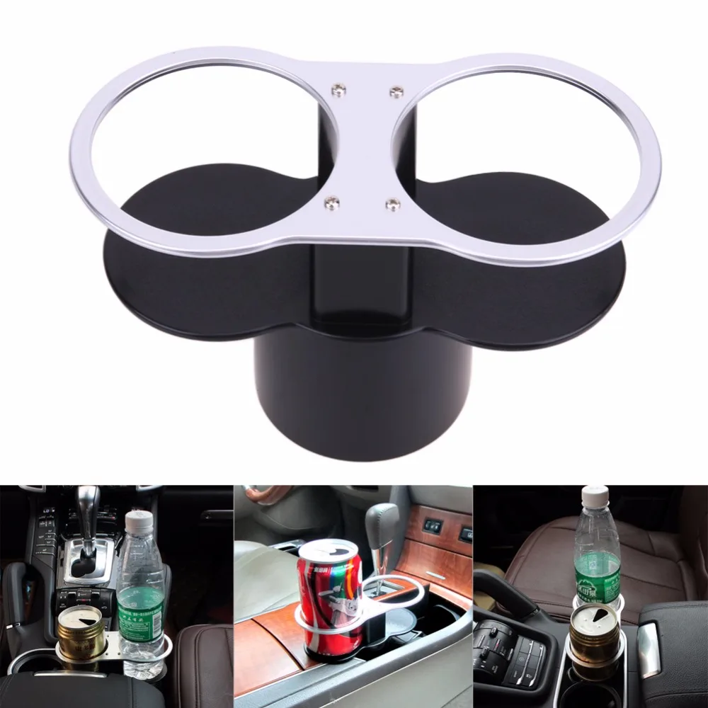 

ABS Double Hole Car Cup Holder Drink Bottle Holders Automotive Mount Stand Organizer Auto Accessories Supplies