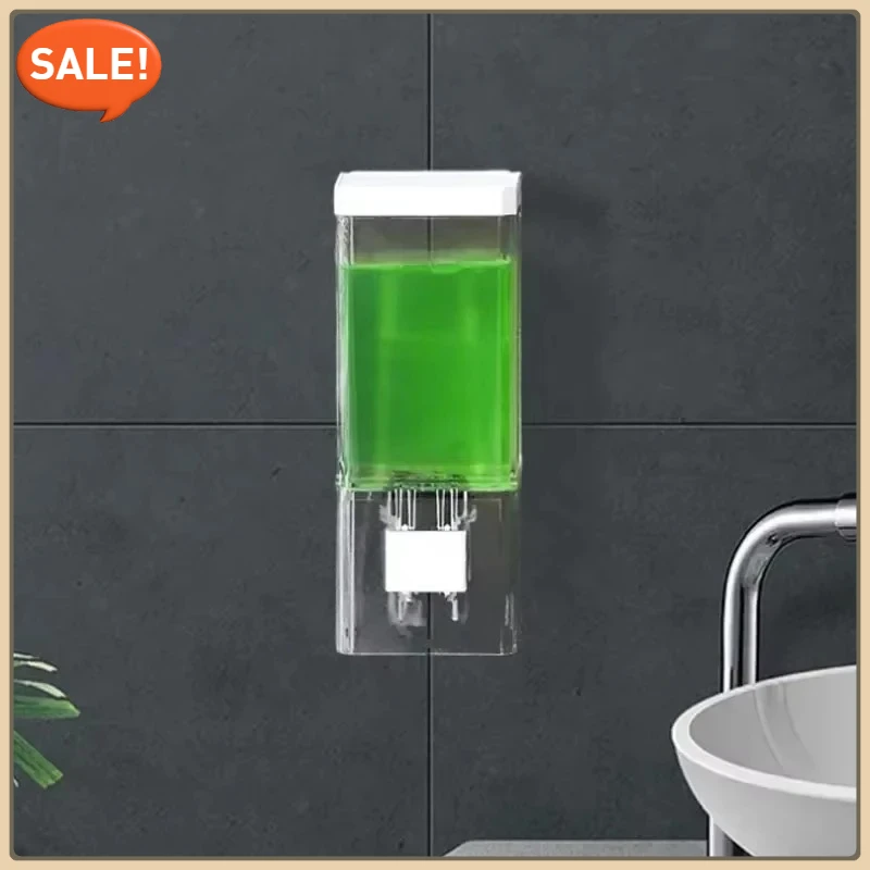 ที่กดสบู่แบบติดผนัง ไม่ต้องเจาะ ติดตั้งง่าย ไม่ทิ้งรอย ขวดใสสำหรับใส่สบู่หรือเจลล้างมือ 1