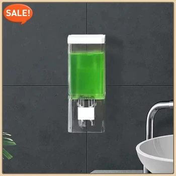 ที่กดสบู่แบบติดผนัง ไม่ต้องเจาะ ติดตั้งง่าย ไม่ทิ้งรอย ขวดใสสำหรับใส่สบู่หรือเจลล้างมือ 1