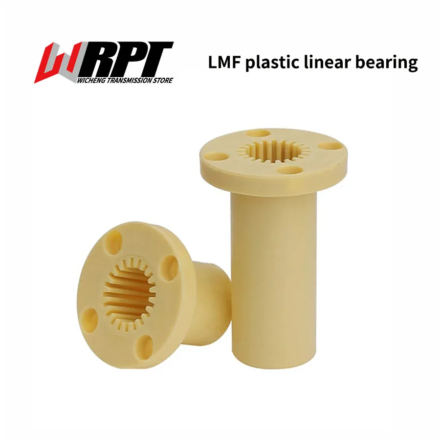 Rolamento Linear Plástico Lmf Rolamento Deslizante Resistente ao Desgaste Livre de Manutenção tipo de Flange Redonda 10 12 16 20 25 30