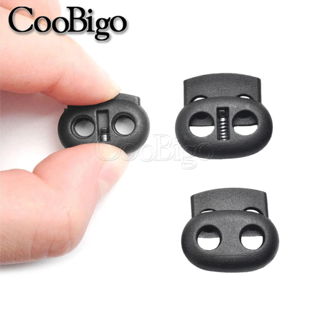 12pcs cord lock stopper Plastic Cord Lock Stopper Toggle Clip Block Retainer Drawstring Elastic Lanyard Paracord Rope Garment Bag Accessories