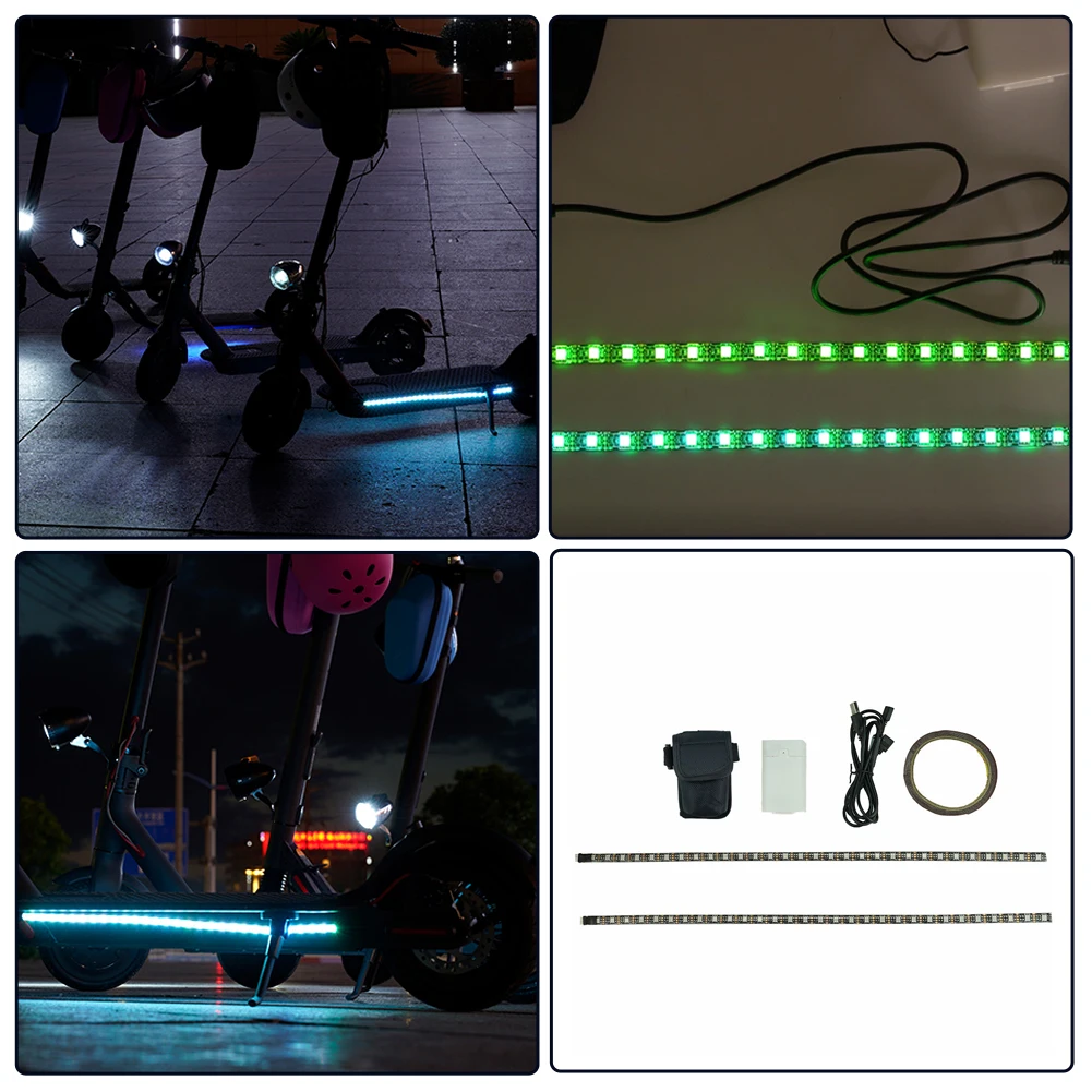 Hapo Mi Scooter Zubehör, bunte faltbare LED-Lichtleiste Chassis dekorative  Lampe für Xiaomi Mijia M365/M365 Pro Elektroroller : : Sport &  Freizeit