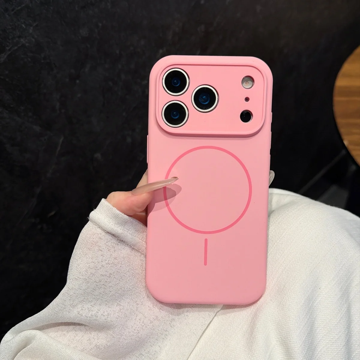 Magnetic Liquid Silicone Soft Phone Case with Magsafe Charging Support