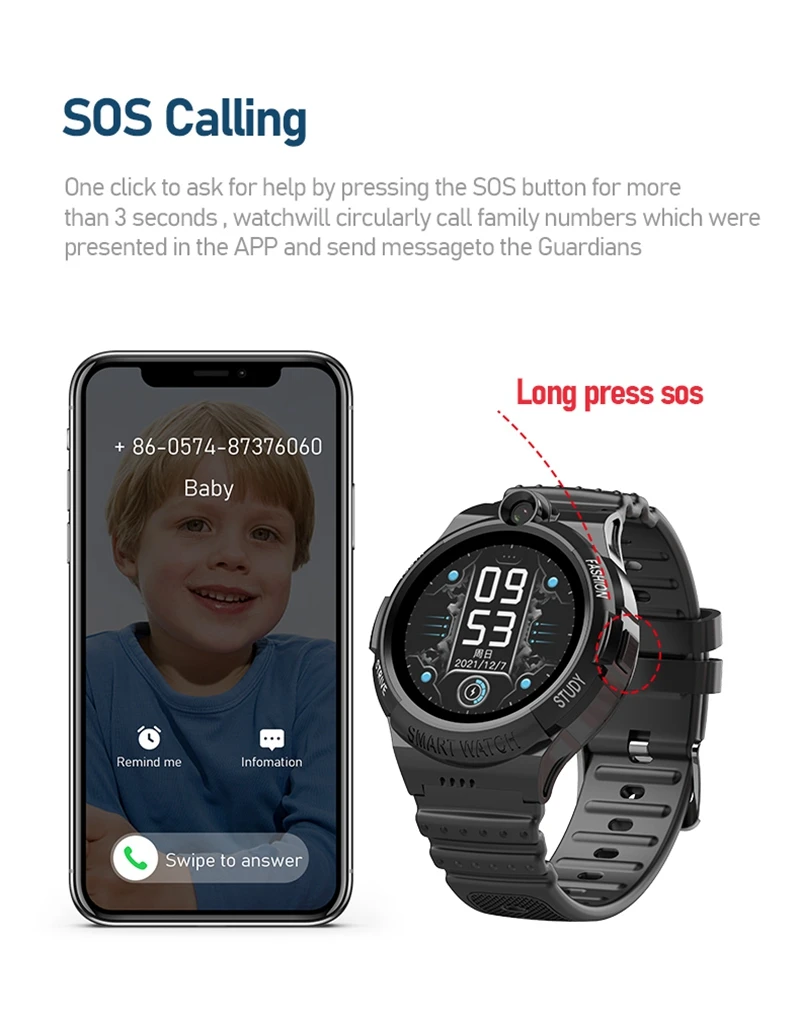 Wonlex Ʈ ġ ġ GPS , 4G  ȭ ī޶, KT25S   SOS ð