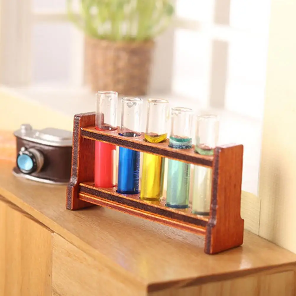 

Detachable Test Tube for Dollhouse Realistic 1 12 Dollhouse Miniature Lab Tool Set with Detachable Test Tube Rack School Scene