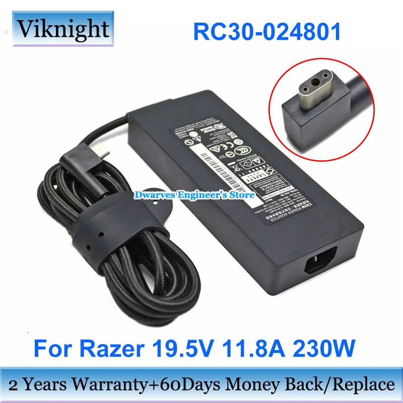 230W Original Gaming Laptop Charger RC30 024801 19.5V 11.8A For Razer
