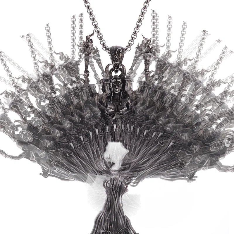 

Japanese Anime for Man and Women steamPunk Necklace Jewelry Vintage Accessory fashion korea Devil's Daughter sliver color new