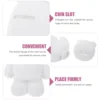 2 Pcs White Embryo Rabbit Piggy Bank Bunny Purse Coin Kids Cartoon Cute Vinyl Unfinished Child Toys 2