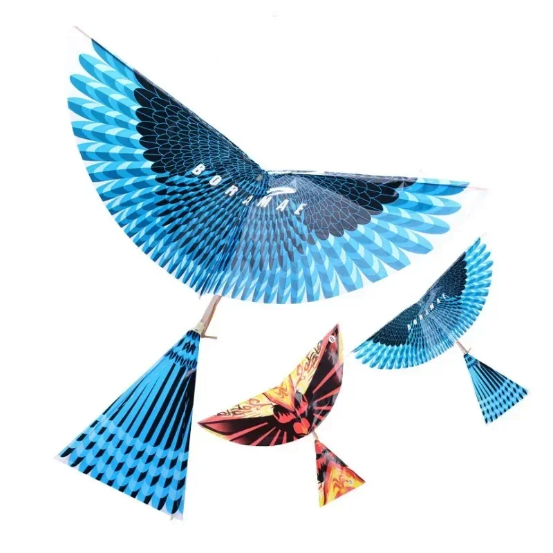 Kids Flying Birds Kite Elastic Rubber Band Powered Flying Birds Kite Funny Kids Toy Outdoor Sports Parent Child Interactive Toys 2