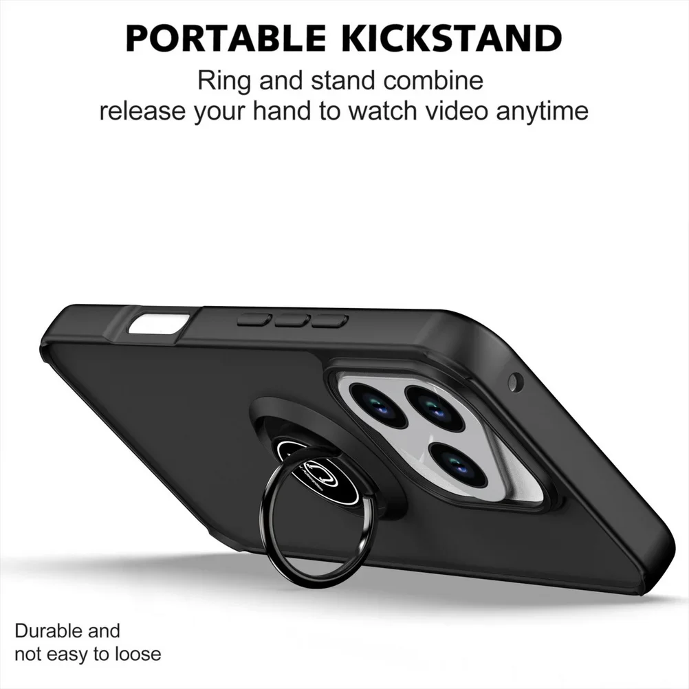 Enhanced Title:  
Durable Armor Matte Case with Magnetic Ring Stand - Shockproof Protection and Versatile Kickstand