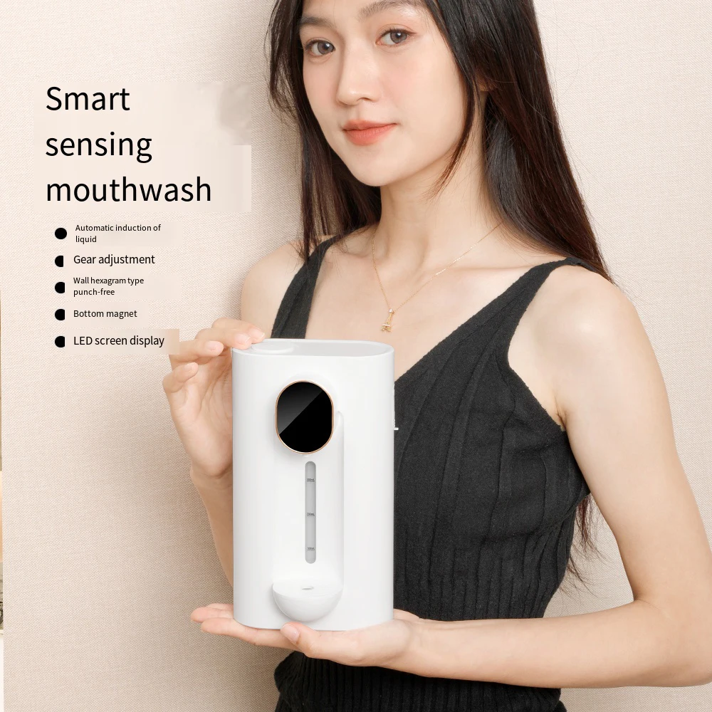 Xiaomi Inductive Mouthwash Dispenser Wireless Smart Magnetic Base LED Screen Display Wall Mounted Automatic Mouth Get 2 Cups