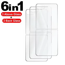 Ultra - Thin Tempered Glass Screen Protector - Hard Anti - Scratch Front Cover - Z Flip 7 (6 in 1 Set)