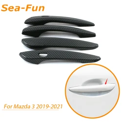 Garniture de Protection de poignée de porte de voiture, autocollant de Modification chromé ABS, accessoires extérieurs, pour Mazda 3 BP 2019 2021 2022 