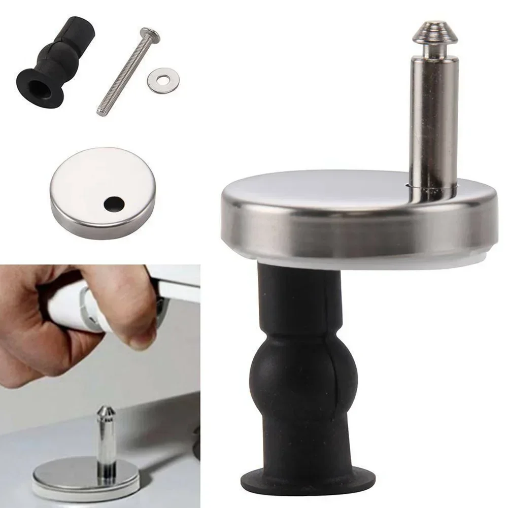 2PCS 50mm Toilet Top Seats Fix Hinge Home Furniture Hardware Stainless Steel Toilet Seat Hinges Soft Release Quick Fit Parts